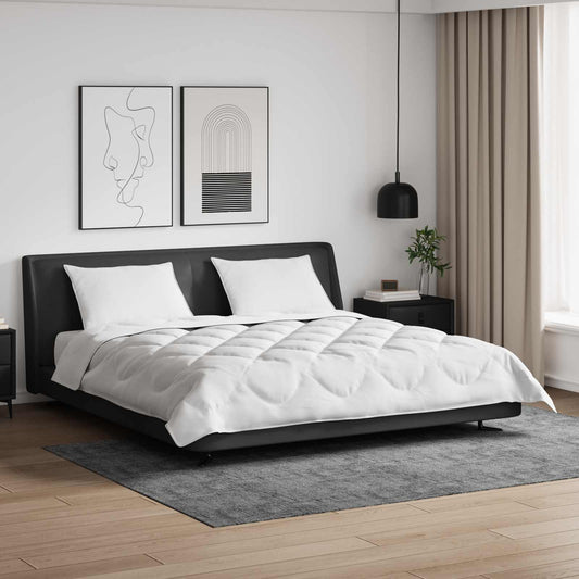 vidaXL Διπλωμένη Κουβέρτα Όλων των Εποχών 3 pcs Λευκό Μικροΐνες