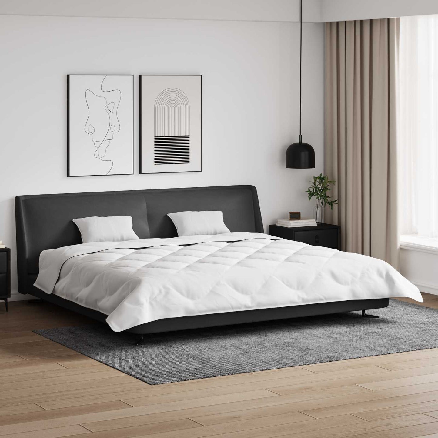 vidaXL Χειμερινό Παπλωματοθήκη με μαξιλάρι 3 pcs Λευκό Μικροΐνες