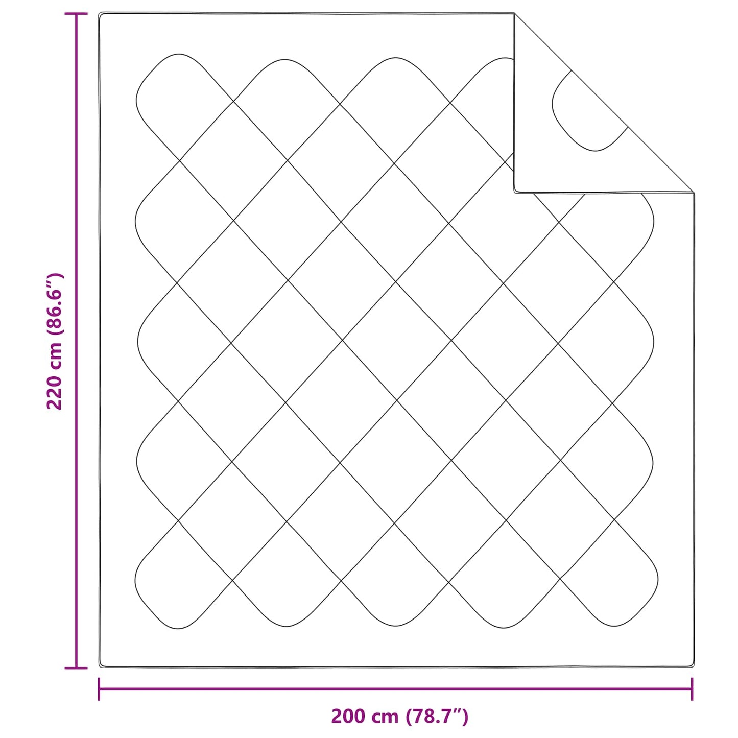vidaXL Παπλωματοθήκη με Μαξιλάρια με μαξιλάρι 3 pcs Λευκό
