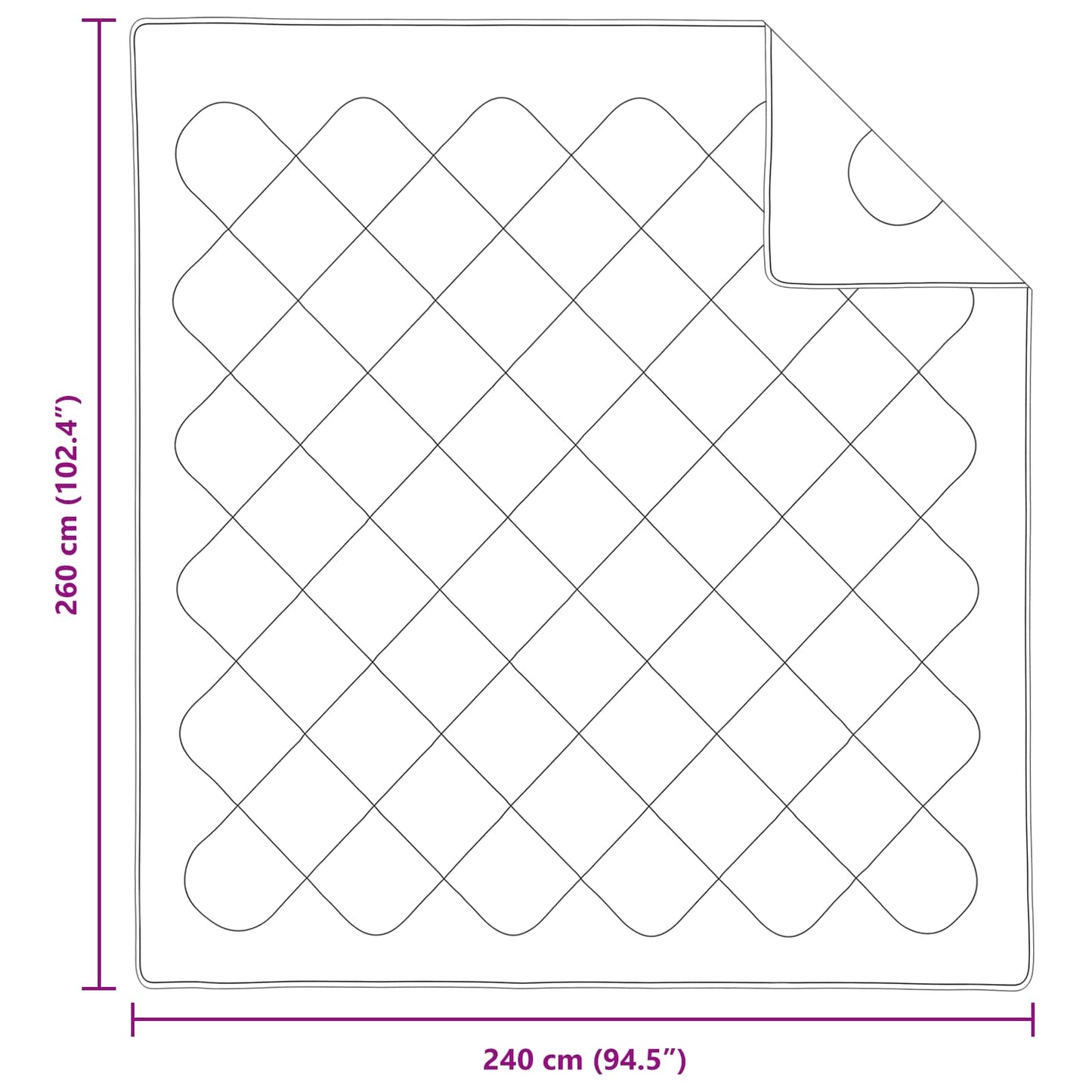 vidaXL Παπλωματοθήκη με Μαξιλάρια με μαξιλάρι 3 pcs Λευκό