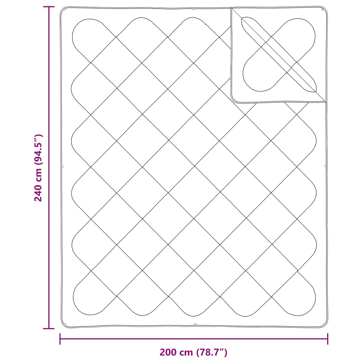 vidaXL Πάπλωμα με μαξιλάρι 3 pcs Λευκό Μικροΐνες