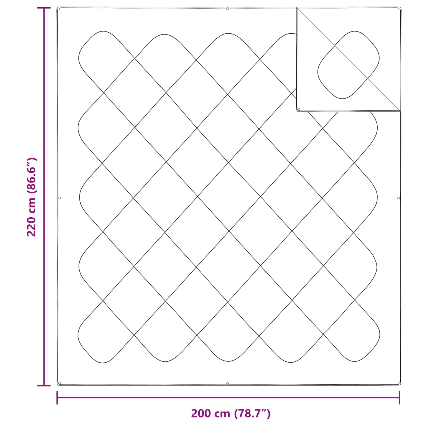 vidaXL Πάπλωμα με μαξιλάρι 3 pcs Λευκό Μικροΐνες