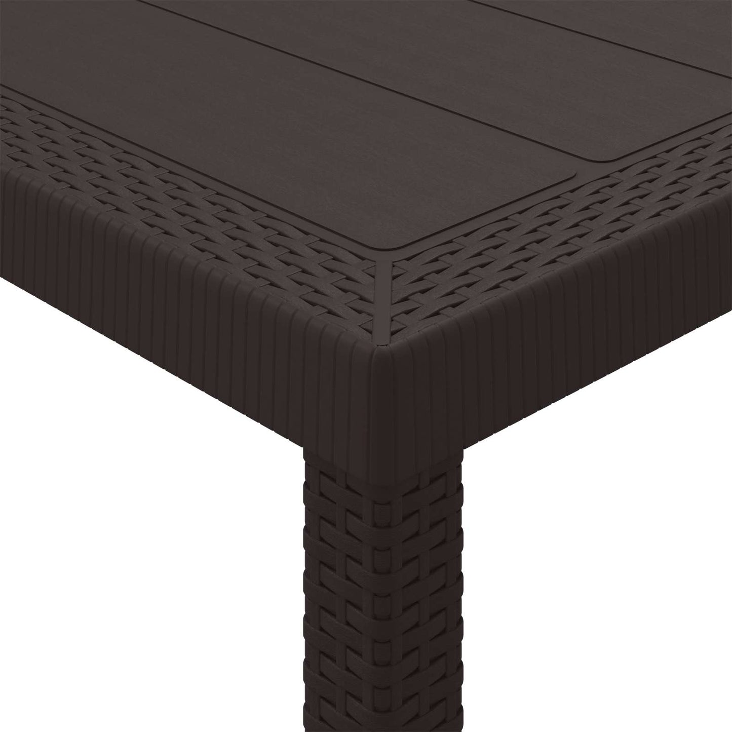 vidaXL Τραπέζι Κήπου Καφέ 200 x 100 x 73 εκ. συνθετικό ρατάν