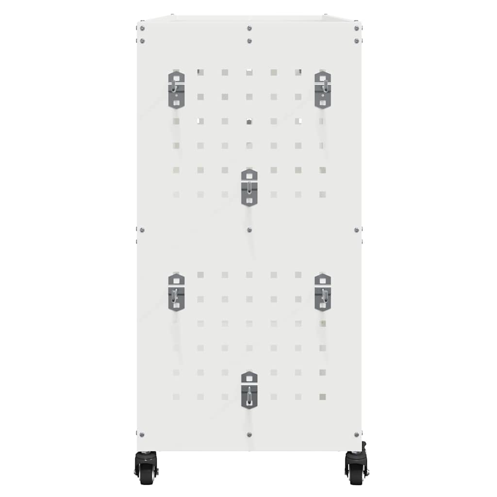 vidaXL Καρότσι εργαλείων Λευκό 75 x 35 x 73 εκ. Ψυχρής έλασης χάλυβας
