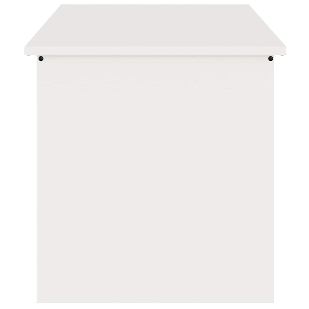 vidaXL Κουτί αποθήκευσης εξωτερικών χώρων Λευκό 100 x 50,5 x 50 εκ.