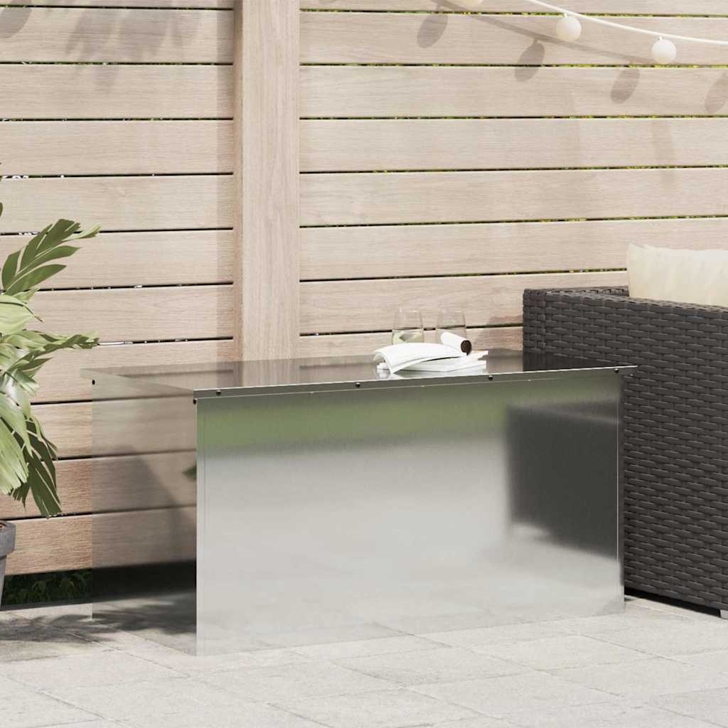 vidaXL Κουτί αποθήκευσης εξωτερικών χώρων Ασημί 100 x 50,5 x 50 εκ.