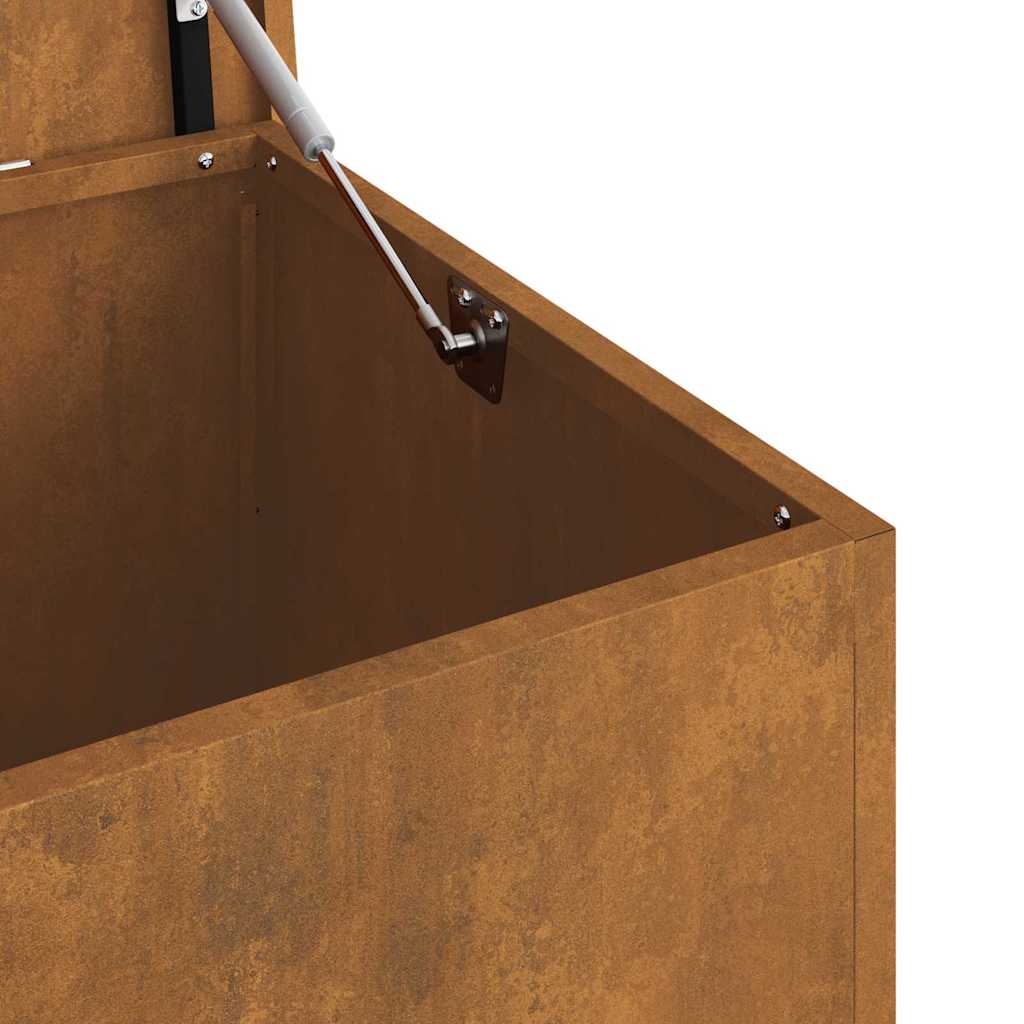 vidaXL Κουτί αποθήκευσης εξωτερικών χώρων Σκ rusty 100 x 50,5 x 50 εκ.