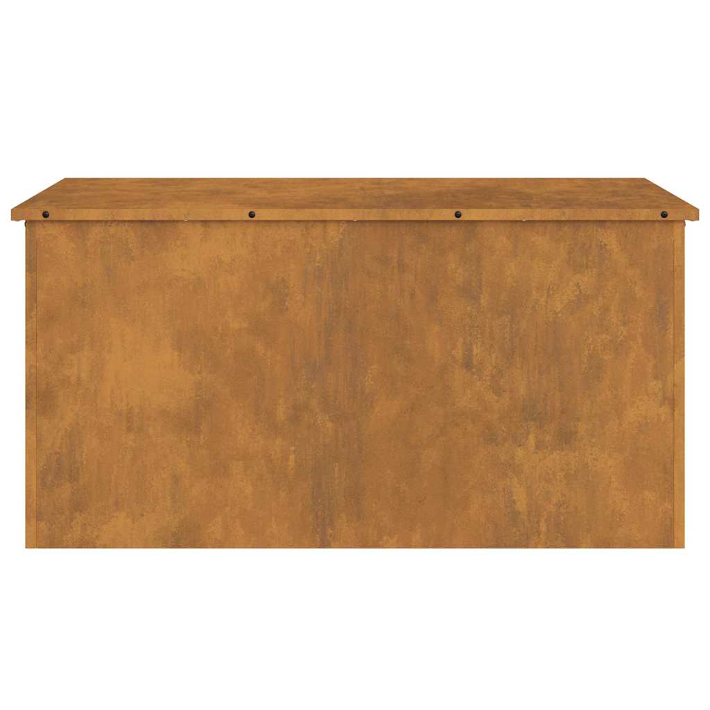 vidaXL Κουτί αποθήκευσης εξωτερικών χώρων Σκ rusty 100 x 50,5 x 50 εκ.