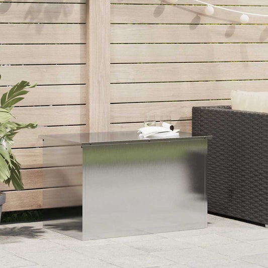 vidaXL Κουτί αποθήκευσης εξωτερικών χώρων Ασημί 80 x 50,5 x 50 εκ.