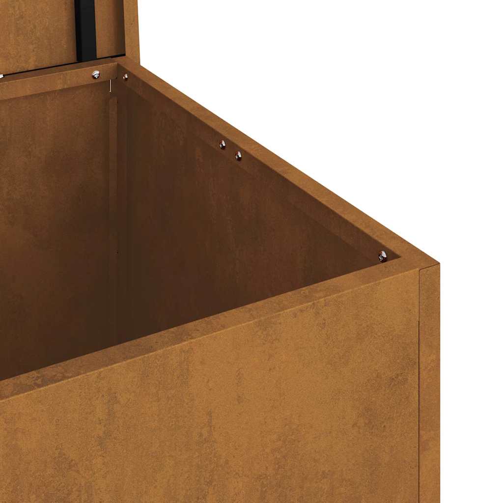vidaXL Κουτί αποθήκευσης εξωτερικών χώρων Σκ rusty 80 x 50,5 x 50 εκ.