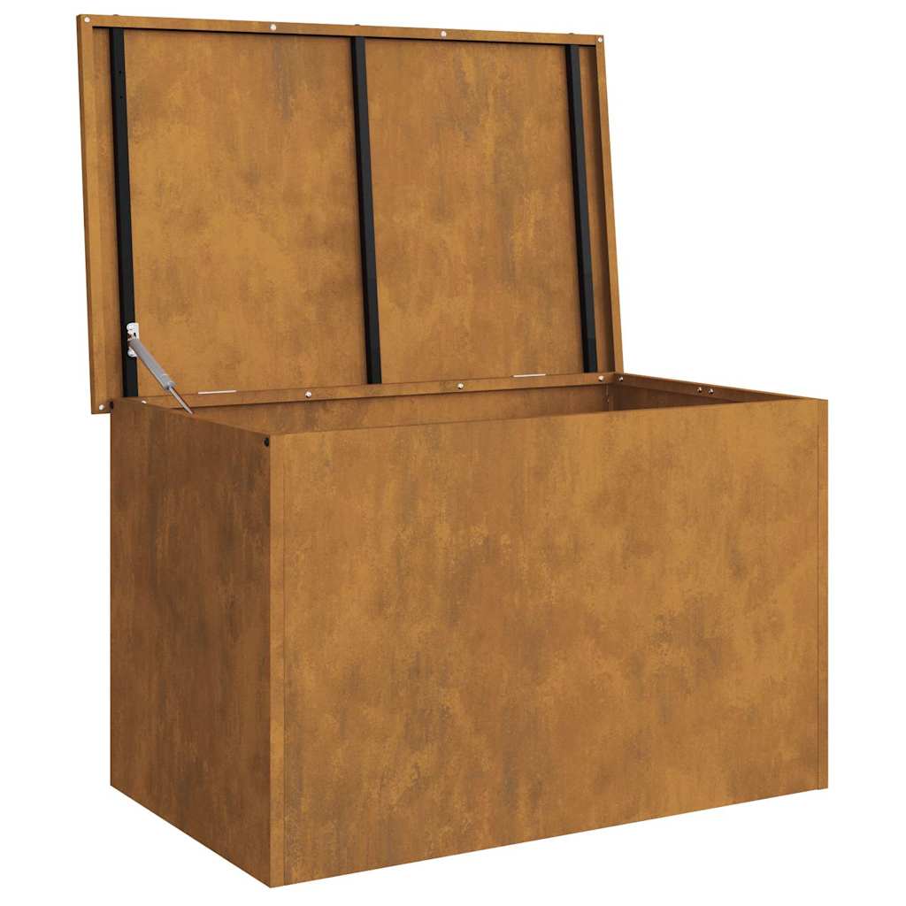 vidaXL Κουτί αποθήκευσης εξωτερικών χώρων Σκ rusty 80 x 50,5 x 50 εκ.