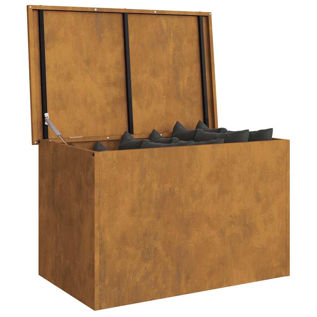 vidaXL Κουτί αποθήκευσης εξωτερικών χώρων Σκ rusty 80 x 50,5 x 50 εκ.