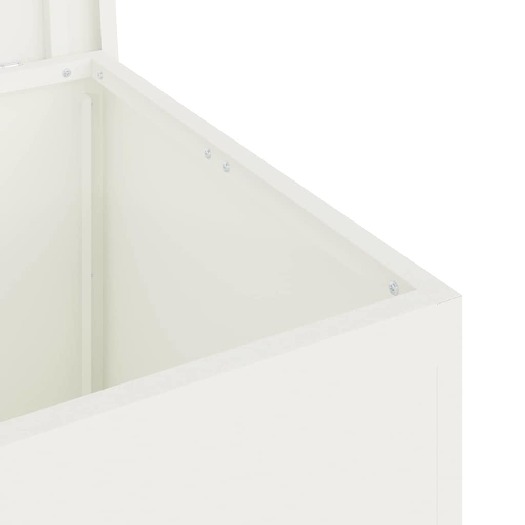 vidaXL Κουτί αποθήκευσης εξωτερικών χώρων Λευκό 55 x 50,5 x 50 εκ.