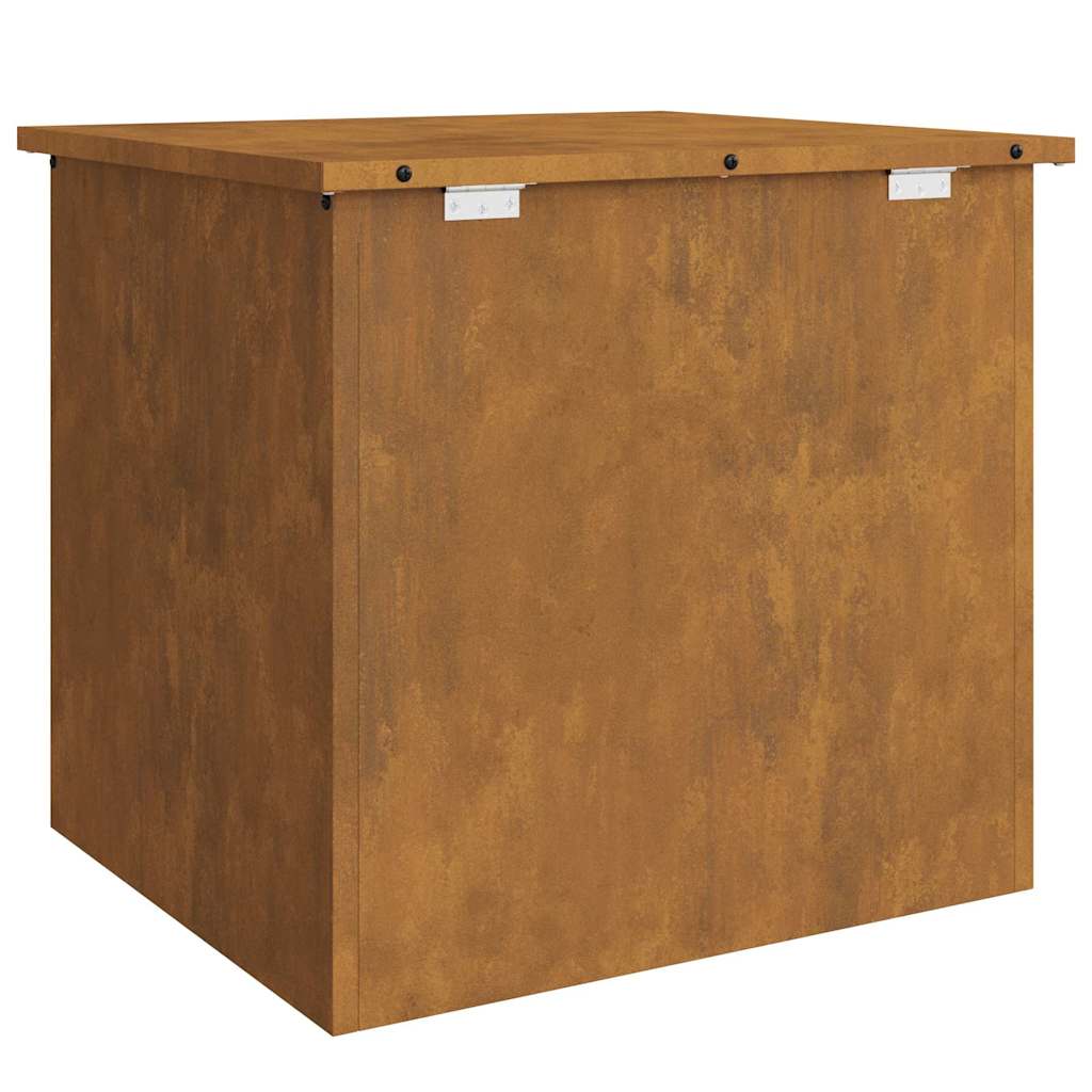 vidaXL Κουτί αποθήκευσης εξωτερικών χώρων Σκ rusty 55 x 50,5 x 50 εκ.