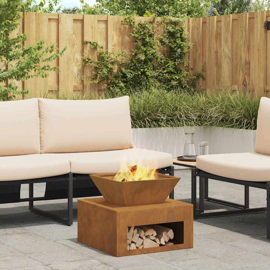 vidaXL Φωτιά Σκ rusty 50 x 50 x 40 cm Σχάρα καιρός