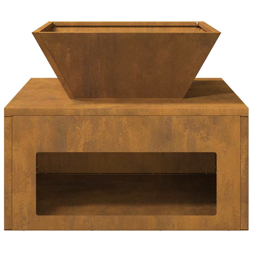 vidaXL Φωτιά Σκ rusty 50 x 50 x 40 cm Σχάρα καιρός