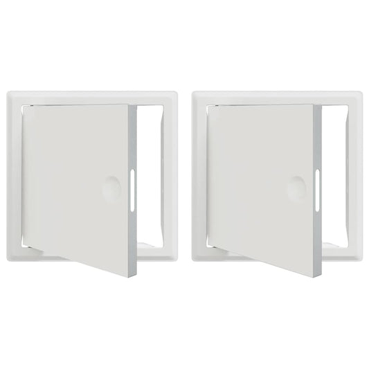 vidaXL Πάνελ Πρόσβασης 2 pcs Λευκό 20 x 20 cm Ατσάλι