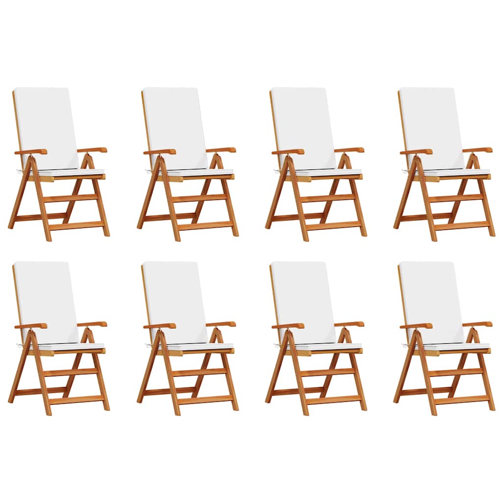 vidaXL Καρέκλα Κήπου 8 pcs Καφέ και Λευκό 57 x 71.5 x 104 εκ