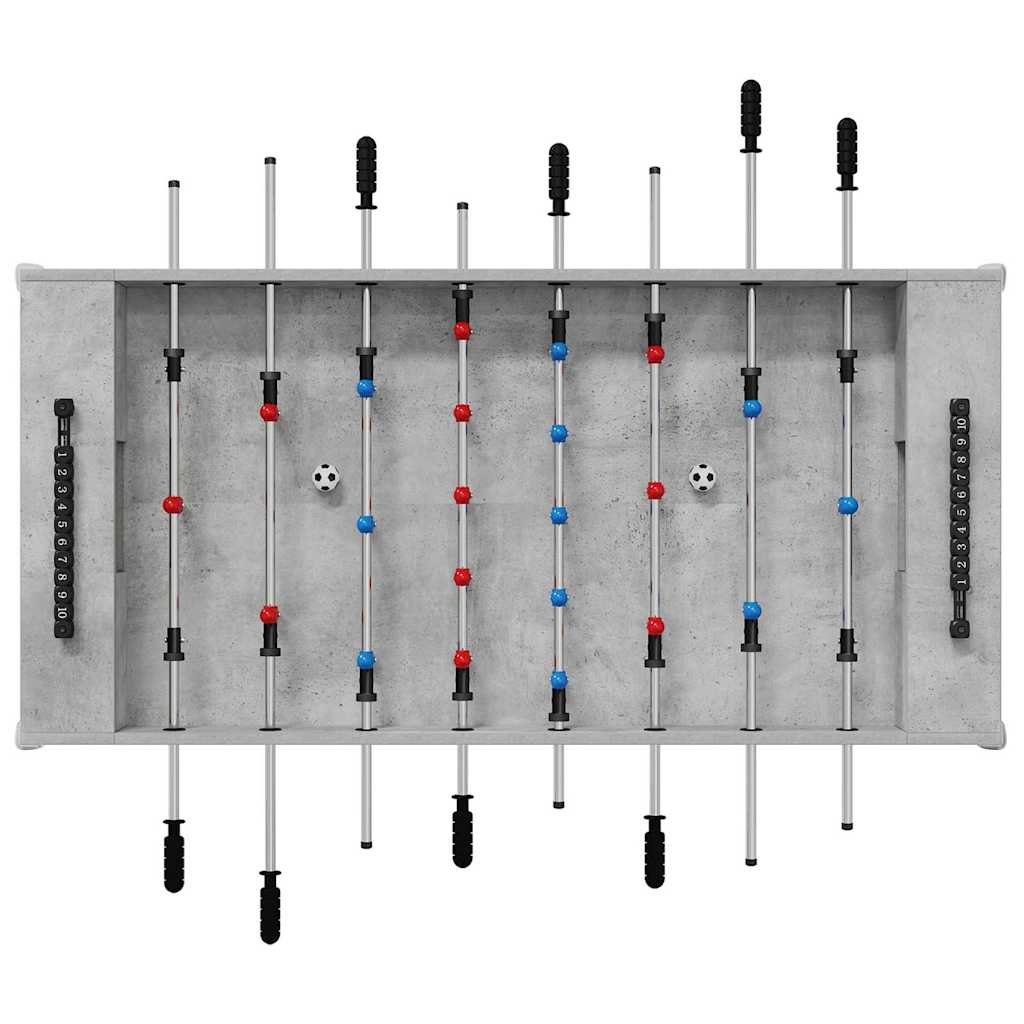 vidaXL Τραπέζι Φουτμπολ Σκυρόδεμα Γκρι 125 x 60,5 x 80 εκ.
