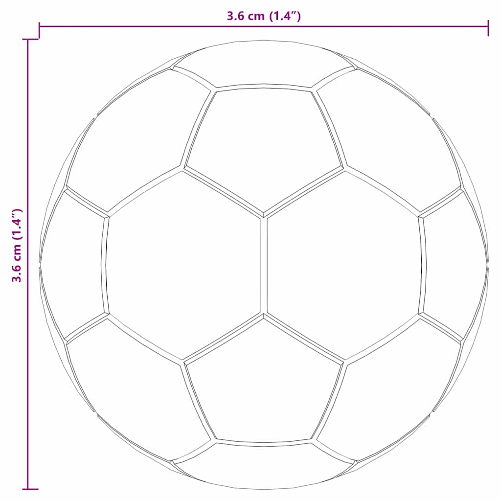 vidaXL Τραπέζια Ποδοσφαίρου 12 pcs Λευκό 3,6 x 3,6 εκ. Πολυπροπυλένιο