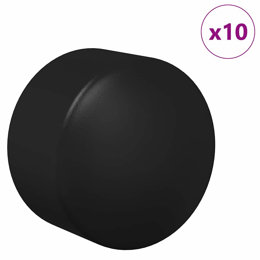 vidaXL Καπάκια τραπεζιού φουτμπολ 10 pcs Μαύρο 1,5 x 1,5 x 1 εκ. PP