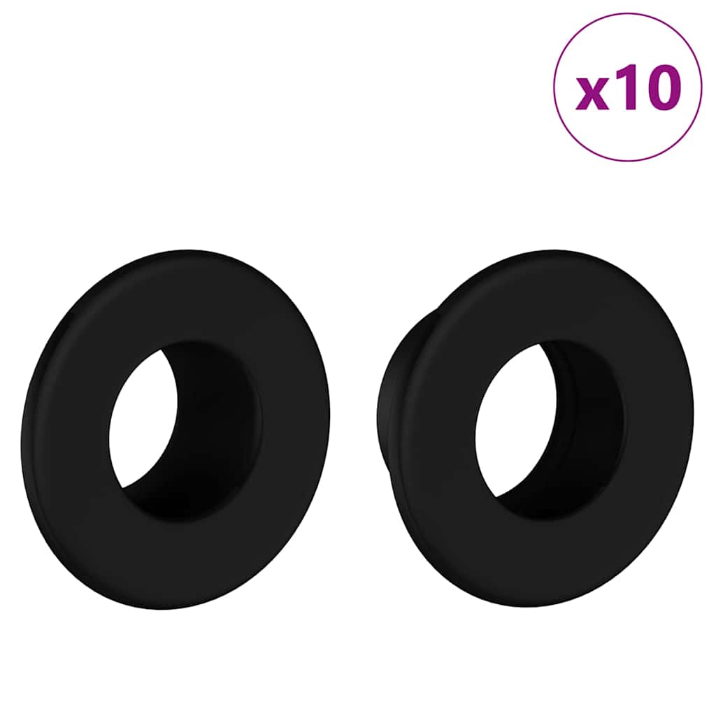 vidaXL Σταματήματα Φουσκωτού Παιχνιδιού 10 pcs Μαύρο 3 x 3 x 1,4 εκ.