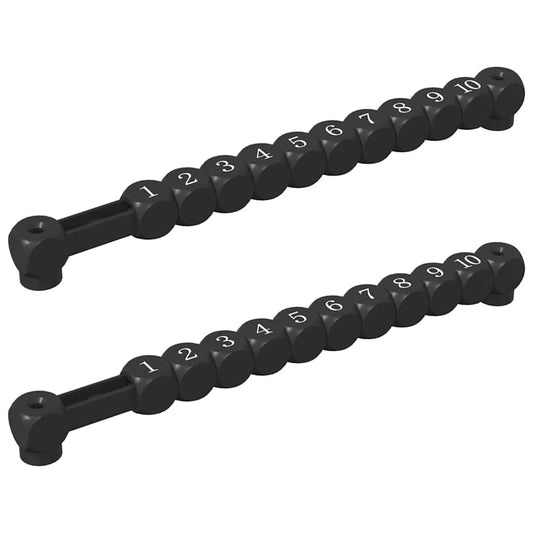 vidaXL Μπρατσάκια ποδοσφαίρου 2 pcs Μαύρο 30 x 2,2 x 2,9 εκ. HIPS