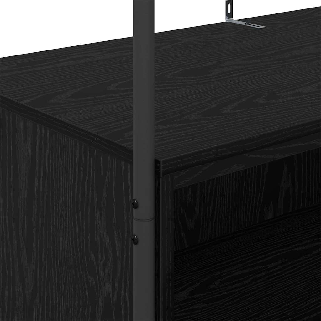 vidaXL Ράφι Ρούχων Μαύρο 100 x 44 x 160 εκ Επεξεργασμένο ξύλο