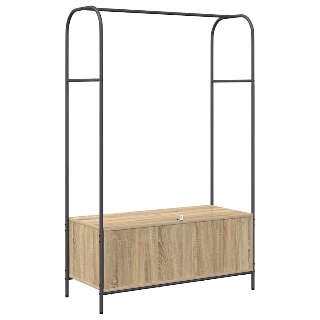 vidaXL Ράφι Ρούχων Καφέ δρυς 100 x 44 x 160 εκ Επεξεργασμένο ξύλο