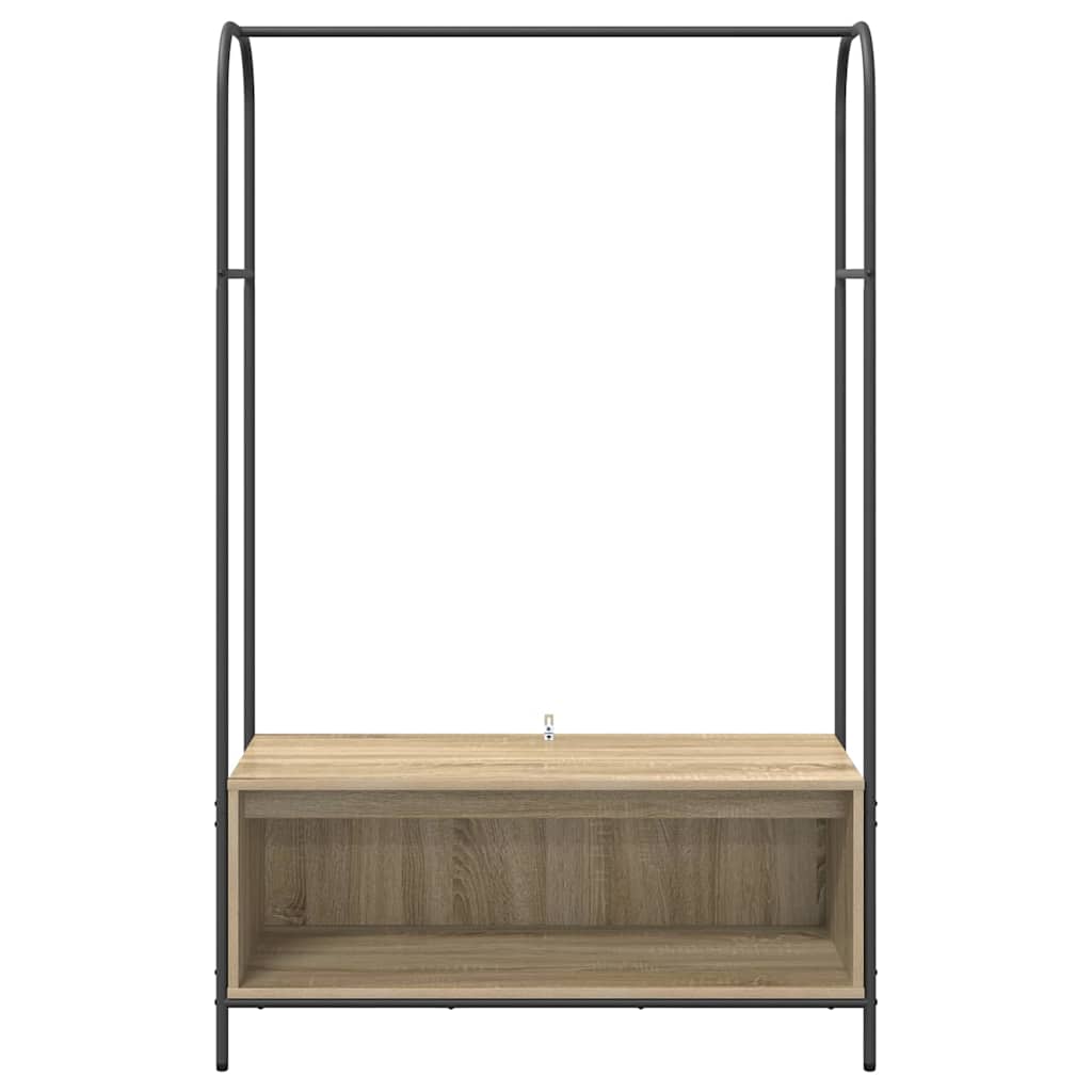 vidaXL Ράφι Ρούχων Καφέ δρυς 100 x 44 x 160 εκ Επεξεργασμένο ξύλο