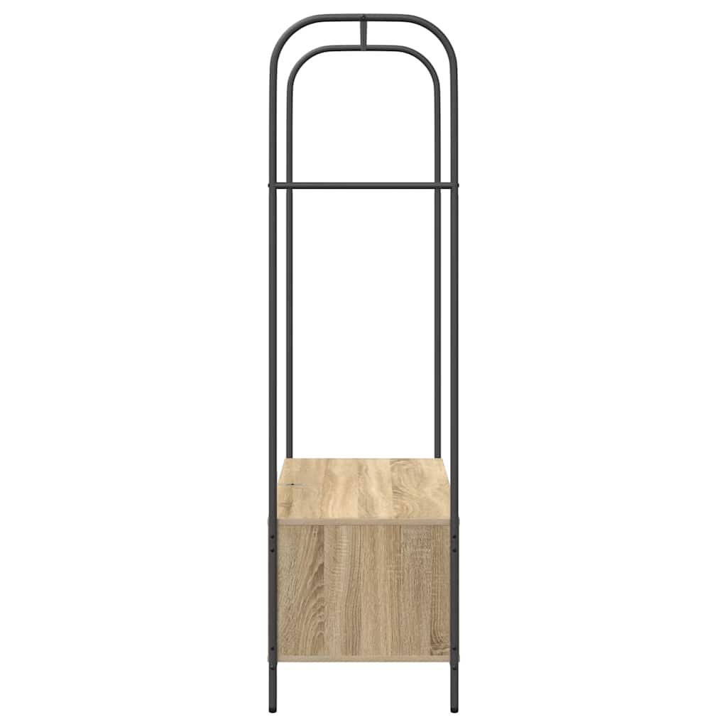 vidaXL Ράφι Ρούχων Καφέ δρυς 100 x 44 x 160 εκ Επεξεργασμένο ξύλο