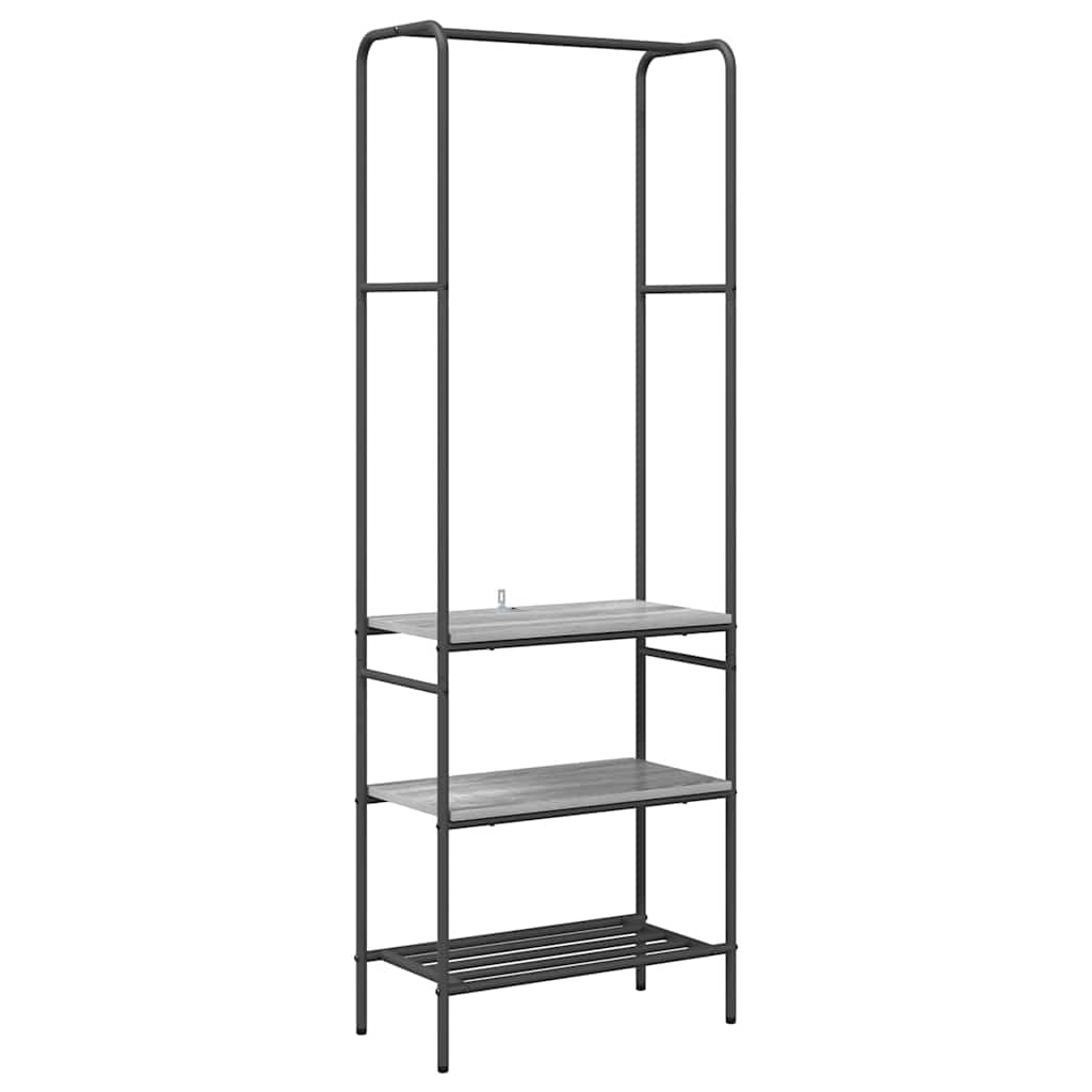 vidaXL Ράφι Ρούχων Γκρι sonoma 60 x 30 x 171 εκ Επεξεργασμένο ξύλο