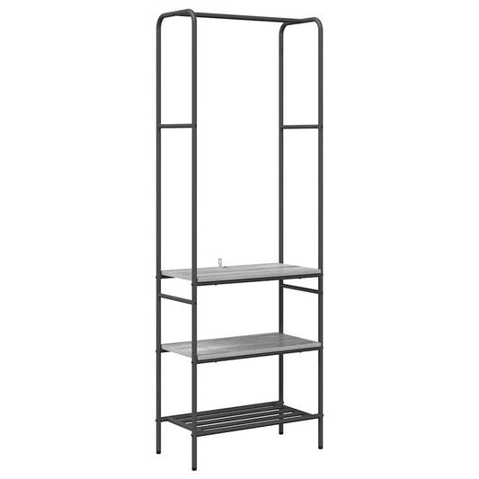 vidaXL Ράφι Ρούχων Γκρι sonoma 60 x 30 x 171 εκ Επεξεργασμένο ξύλο