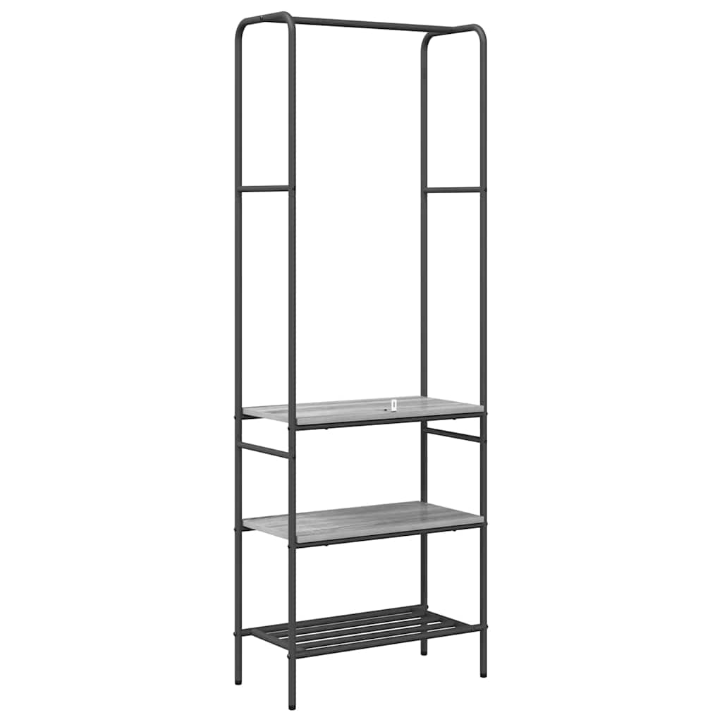 vidaXL Ράφι Ρούχων Γκρι sonoma 60 x 30 x 171 εκ Επεξεργασμένο ξύλο