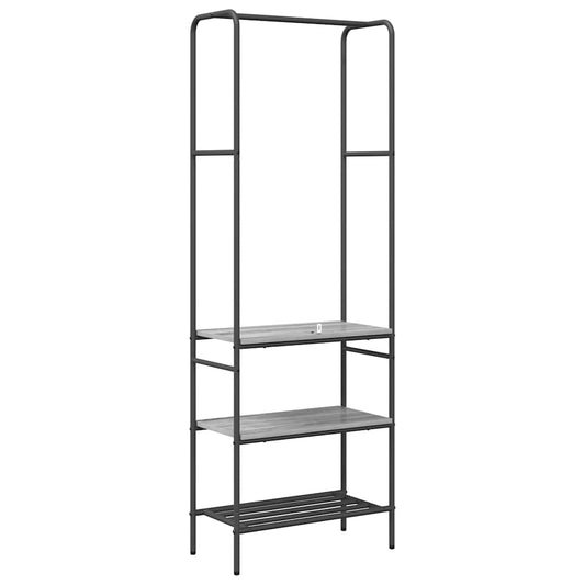 vidaXL Ράφι Ρούχων Γκρι sonoma 60 x 30 x 171 εκ Επεξεργασμένο Ξύλο