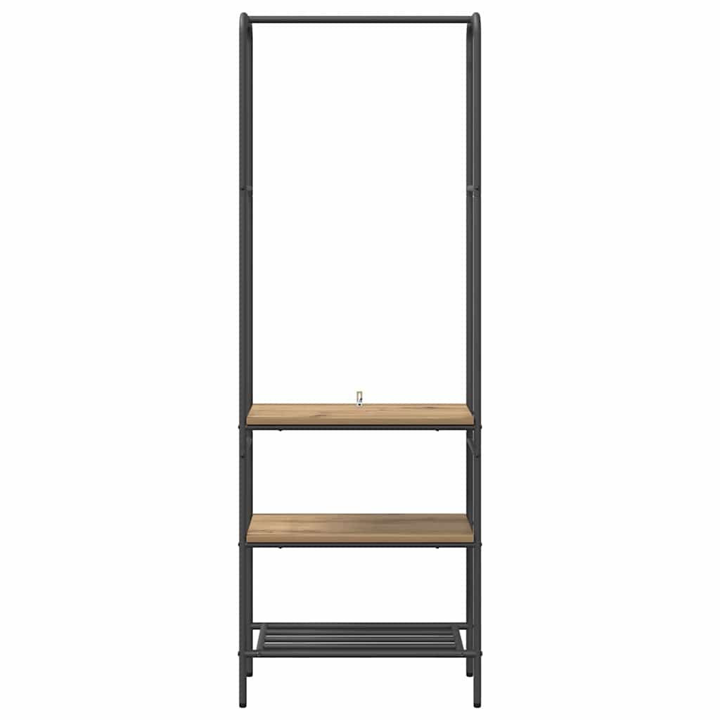 vidaXL Ράφι Ρούχων Artisan Oak 60 x 30 x 171 εκ Επεξεργασμένο ξύλο