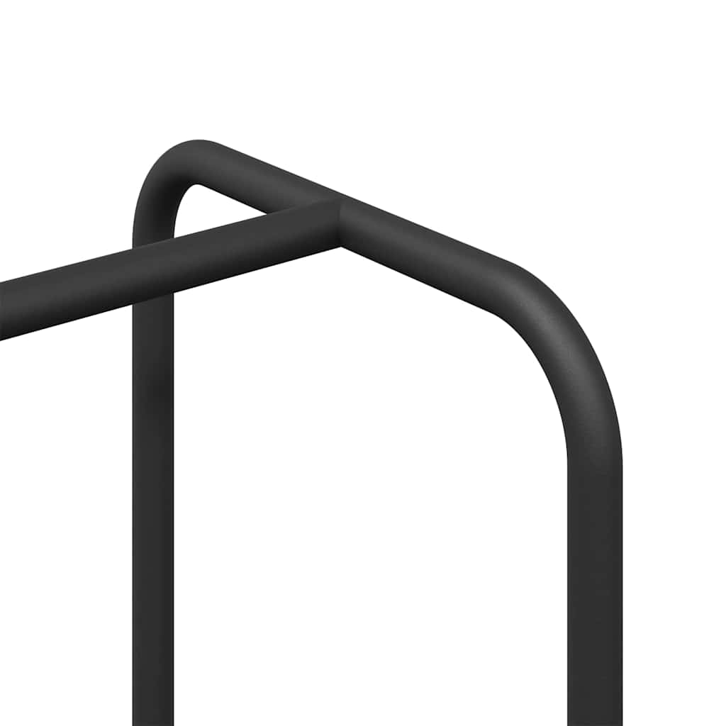 vidaXL Ράφι Ρούχων Μαύρη Οξυά 77 x 30 x 171 εκ Επεξεργασμένο ξύλο