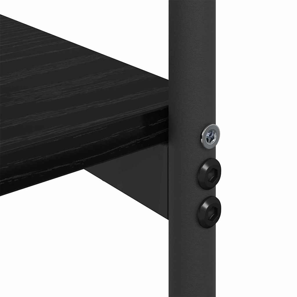 vidaXL Τραπέζι κονσόλας με ράφι Μαύρη δρυς 101 x 35 x 80.5 εκ