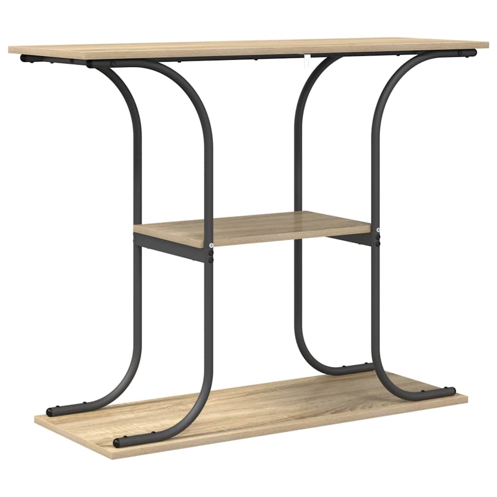 vidaXL Τραπέζι κονσόλας με ράφι Sonoma Δρυς 101 x 35 x 80.5 εκ