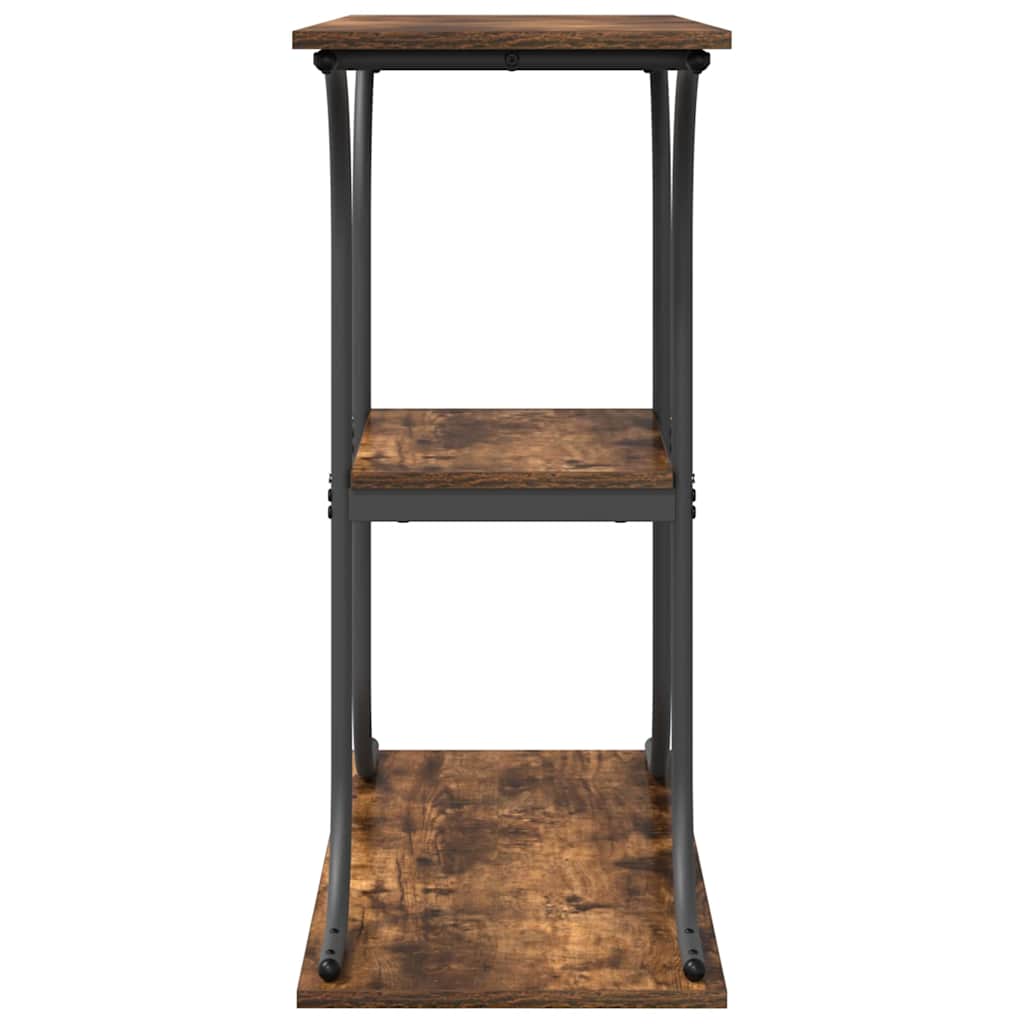 vidaXL Τραπέζι κονσόλας με ράφι Καπνιστή δρυς 101 x 35 x 80.5 εκ