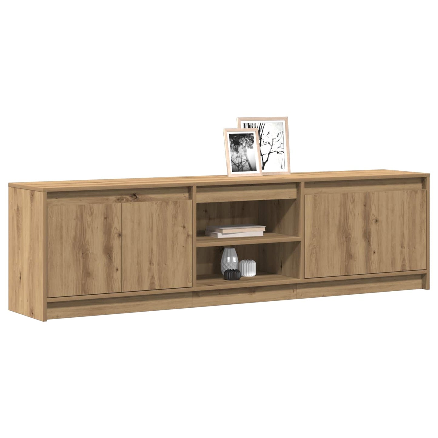 vidaXL Μονάδες TV 2 pcs Καφέ 180 x 34 x 50 εκ Επεξεργασμένο ξύλο