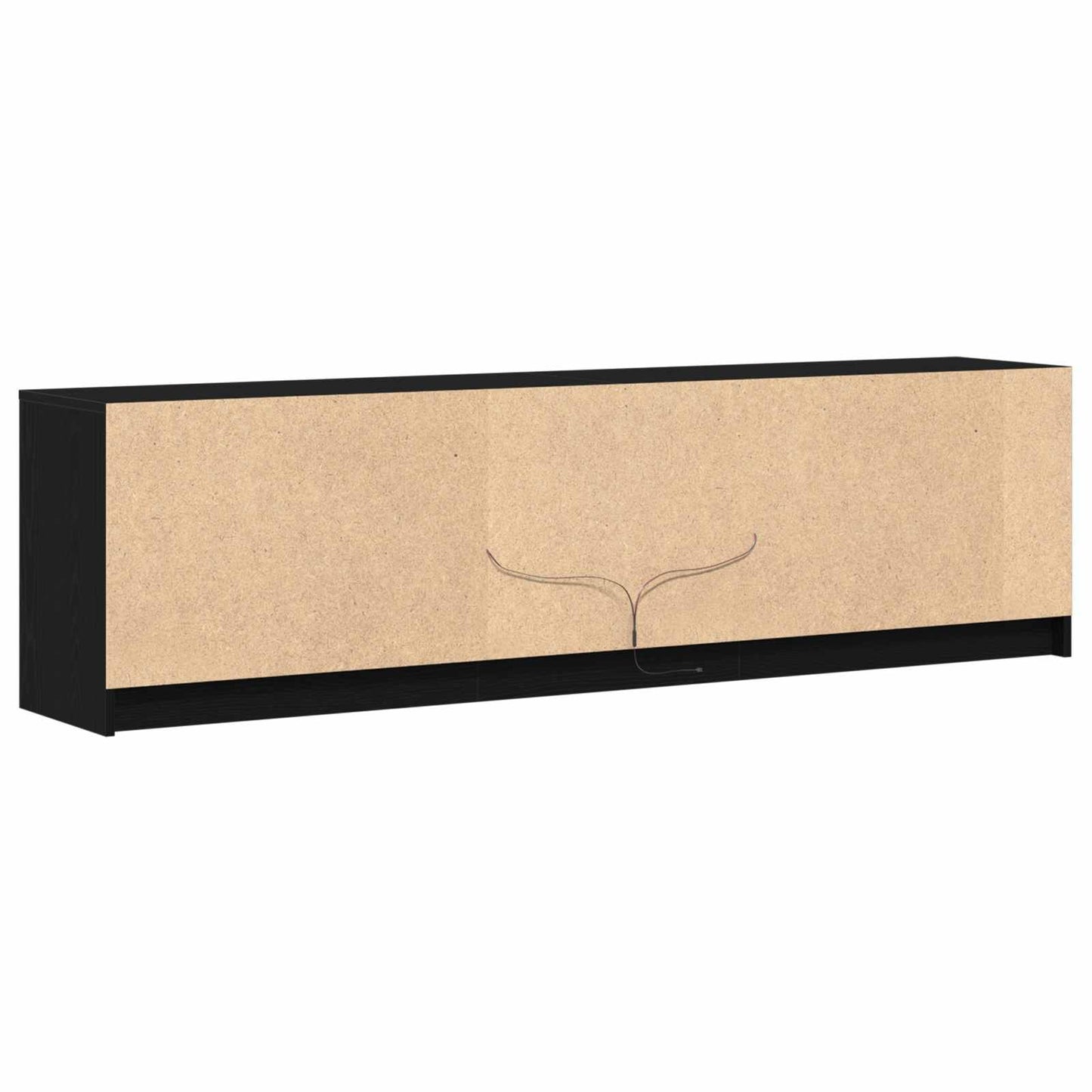 vidaXL Μονάδες TV 2 pcs Μαύρο 180 x 34 x 50 εκ Επεξεργασμένο ξύλο