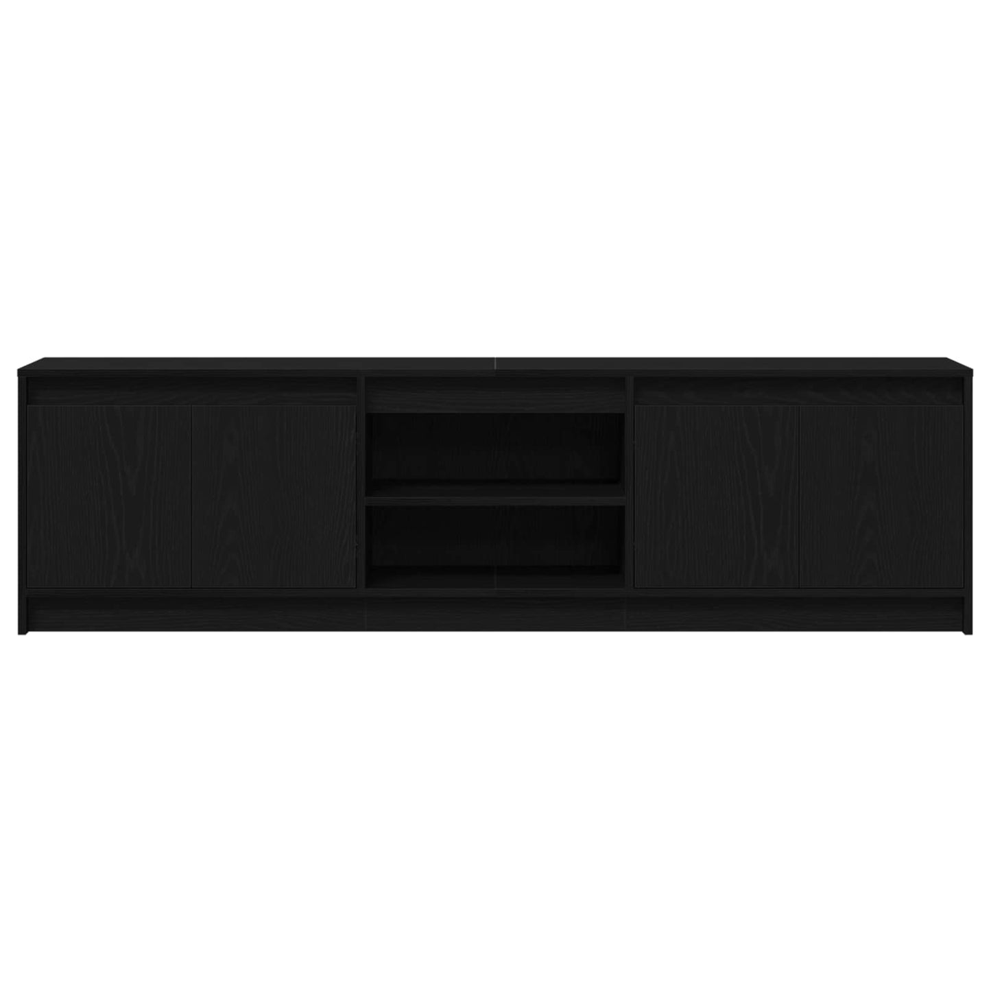 vidaXL Μονάδες TV 2 pcs Μαύρο 180 x 34 x 50 εκ Επεξεργασμένο ξύλο