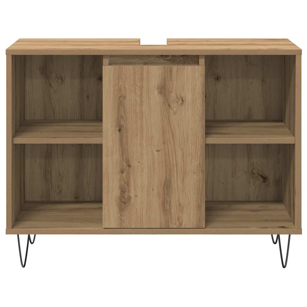 vidaXL Σετ 3 Τεμαχίων Επίπλων Μπάνιου από Δρυ Επεξεργασμένο Ξύλο