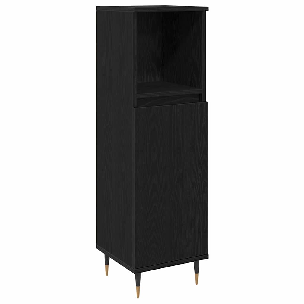 Σετ Επίπλωσης Μπάνιου vidaXL 3 κομματιών Μαύρη Δρυός Επεξεργασμένο Ξύλο