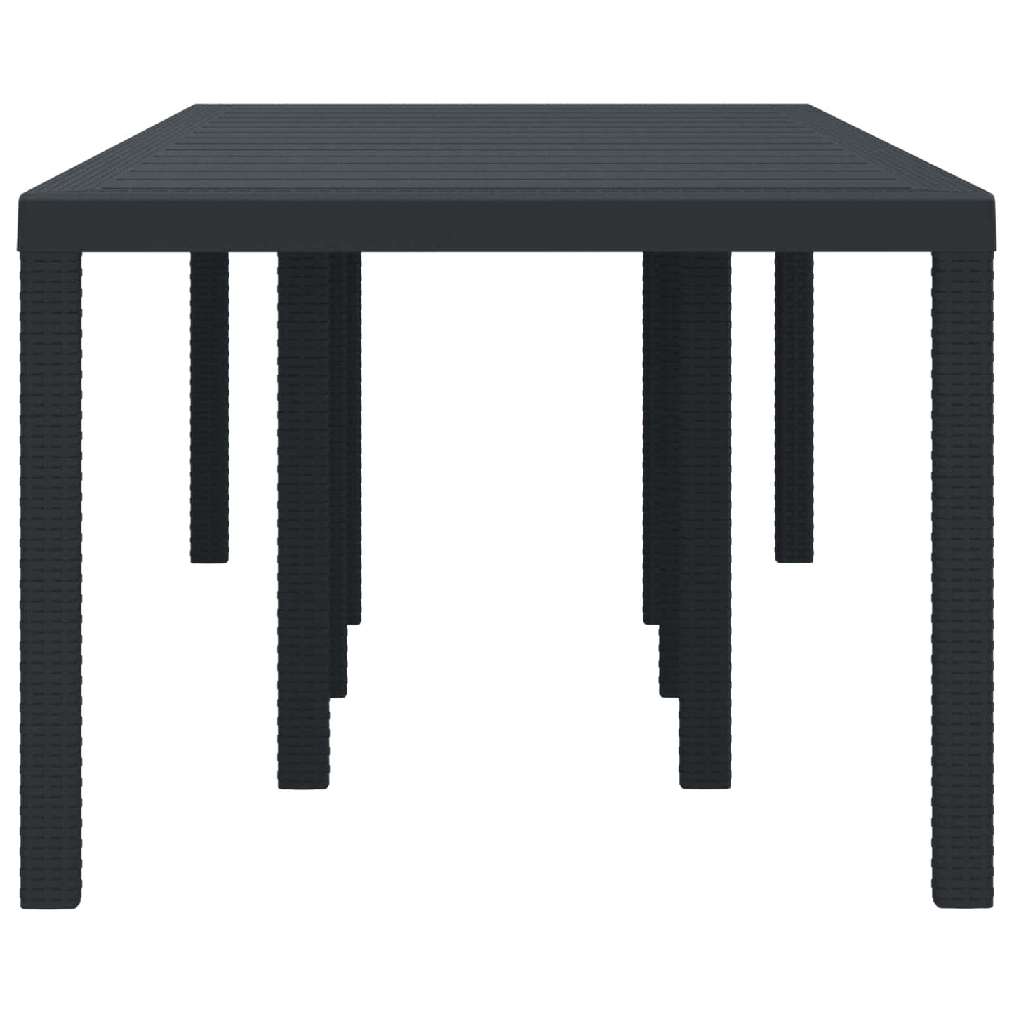 vidaXL Τραπέζι Κήπου Ανθρακί 250 x 100 x 73 εκ συνθετικό ρατάν