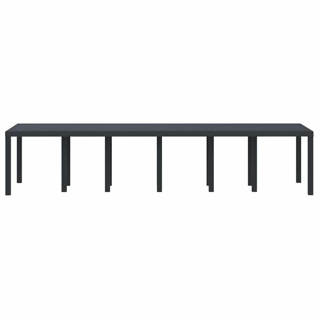 vidaXL Τραπέζι Κήπου Ανθρακί 350 x 100 x 73 εκ. συνθετικό ρατάν