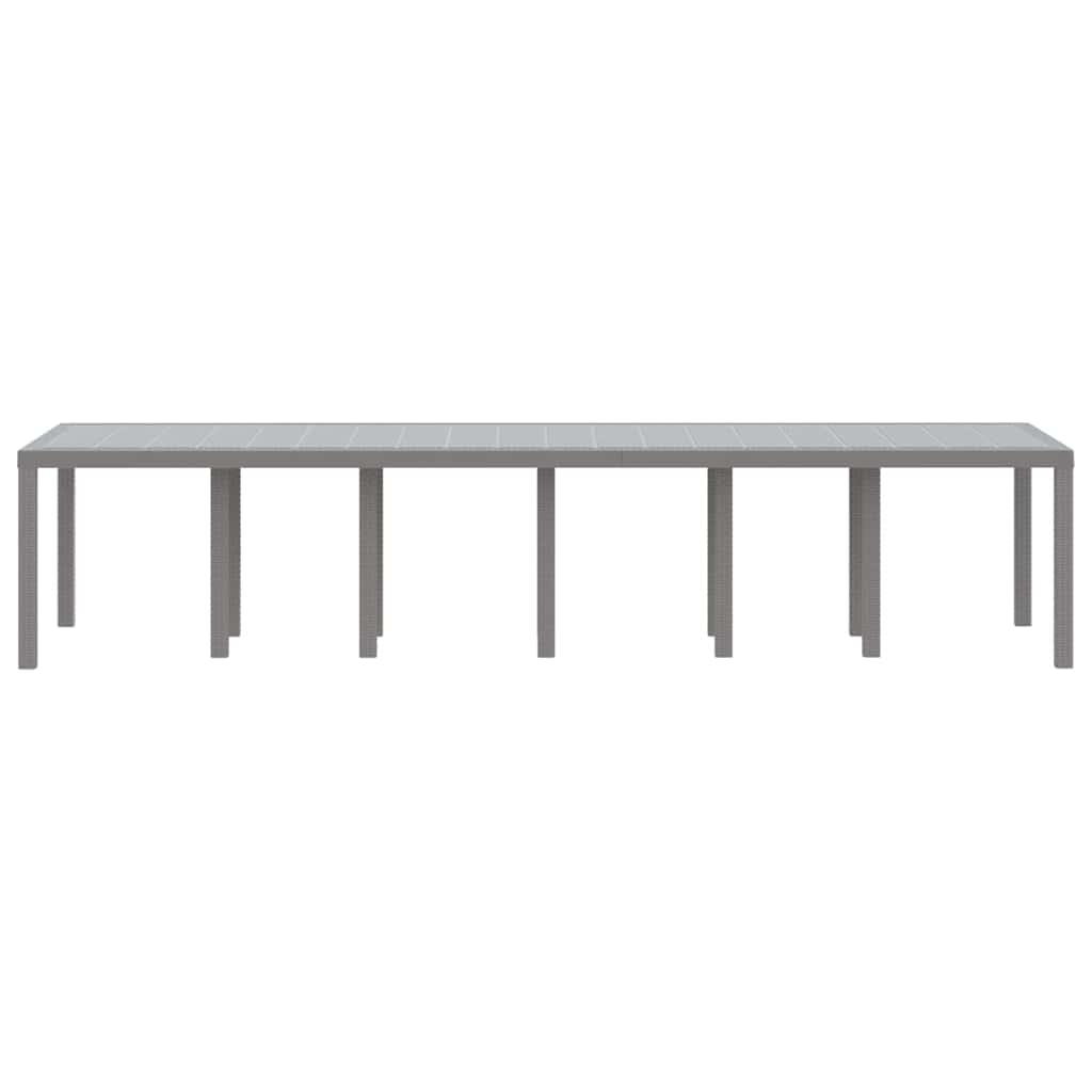 vidaXL Τραπέζι Κήπου Ανοιχτό γκρι 350 x 100 x 73 εκ. συνθετικό ρατάν