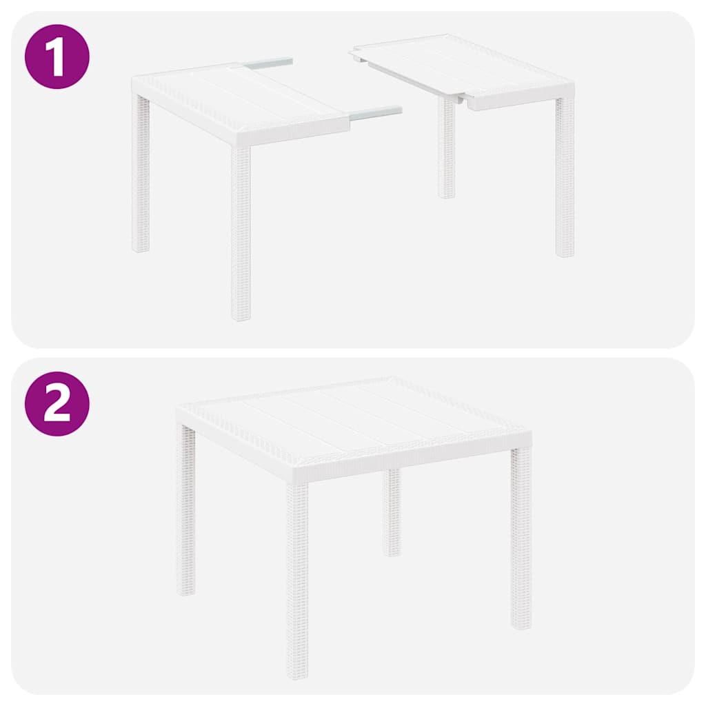 vidaXL Σετ Γευμάτων Κήπου 5 pcs Λευκό