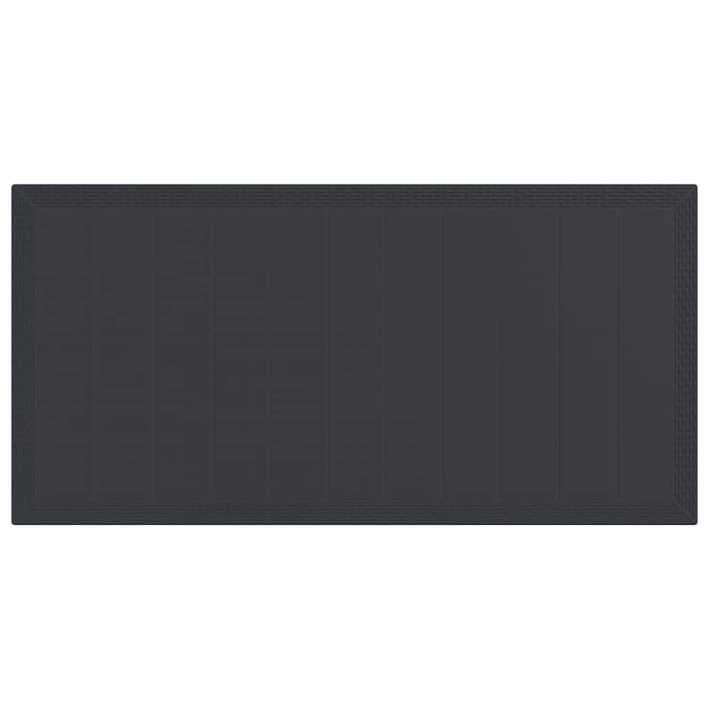 vidaXL Σετ Τραπεζαρίας Κήπου 9 pcs Ανθρακί Ρατάν πολυαιθυλενίου